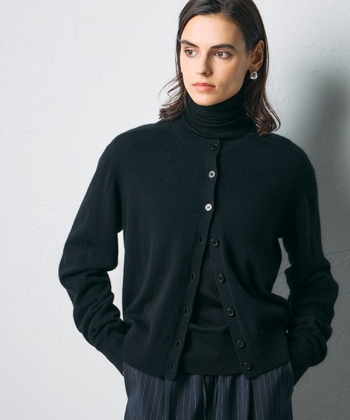 N.O.R.C カーディガン 「CASHMERE100%」カシミヤクルーネックニット