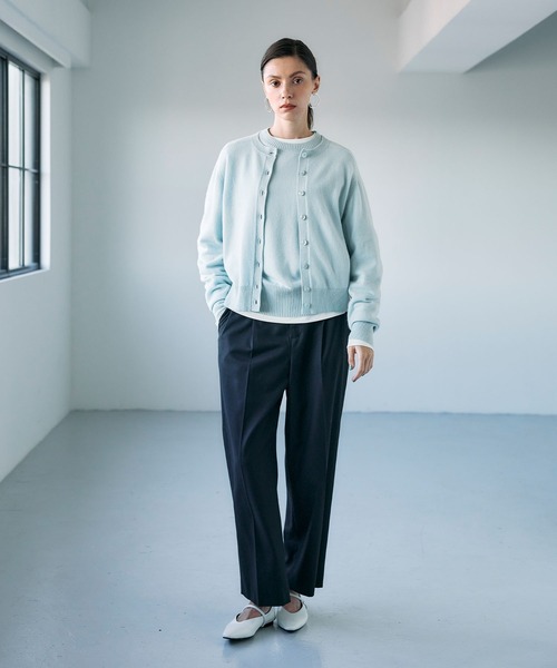 N.O.R.C カーディガン 「CASHMERE100%」カシミヤクルーネックニット