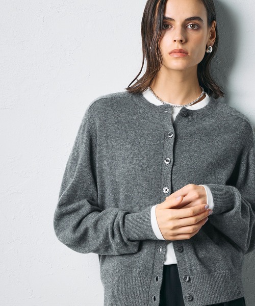 N.O.R.C カーディガン 「CASHMERE100%」カシミヤクルーネックニット