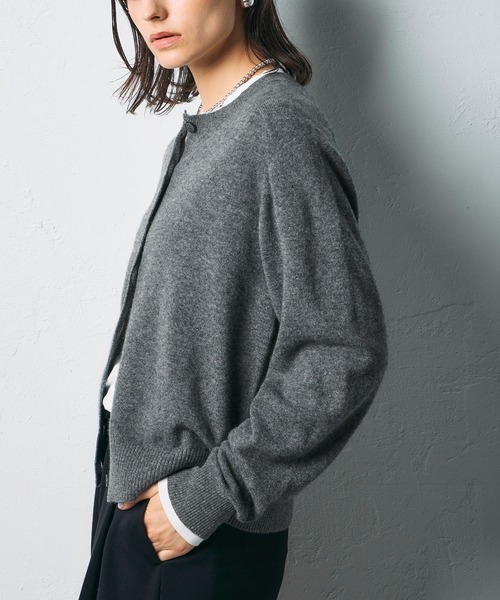 N.O.R.C カーディガン 「CASHMERE100%」カシミヤクルーネックニット