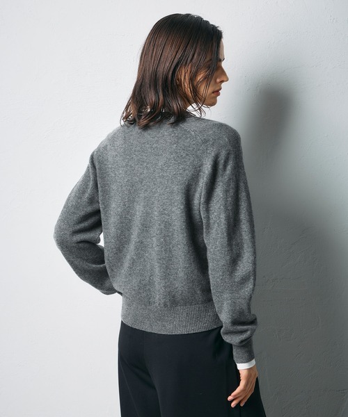 N.O.R.C カーディガン 「CASHMERE100%」カシミヤクルーネックニット