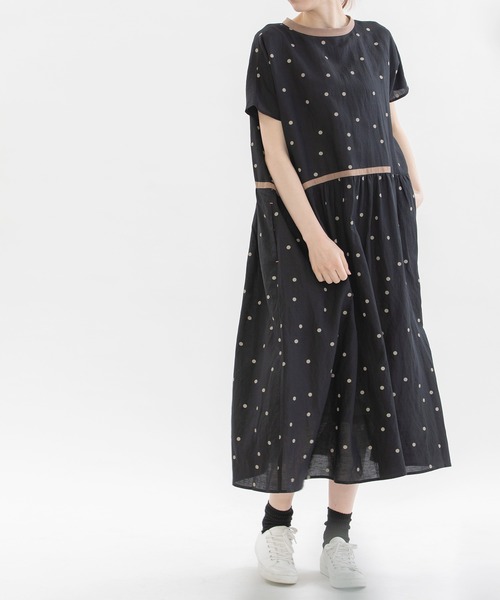 「nop de nod」 半袖ワンピース 3 アイボリー レディース_画像3