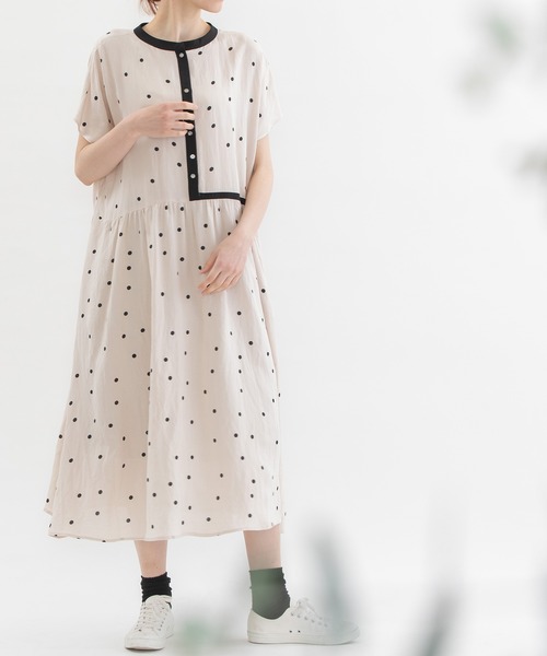 「nop de nod」 半袖ワンピース 3 アイボリー レディース_画像8