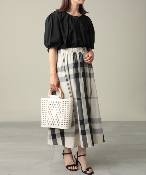 「MAISON BREEZE」 スカート M ベージュ レディース_画像4