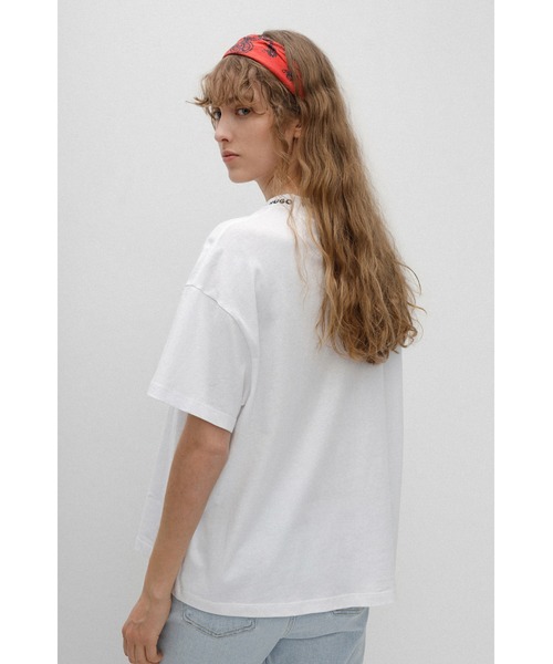 「HUGO」 半袖Tシャツ M ホワイト レディース_画像2