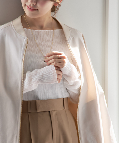 NOBLE（ノーブル） ニット セーター 「WEB限定カラー」シアー