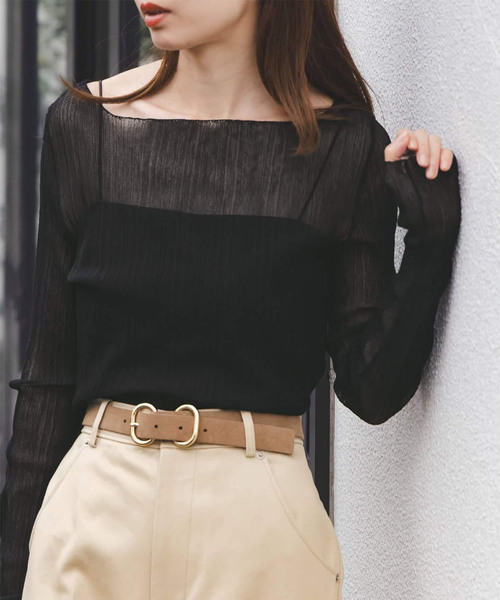 NOBLE  新品♡ シアーリブニット♡ NOBLE（ノーブル） ニット セーター 「WEB限定カラー」シアー