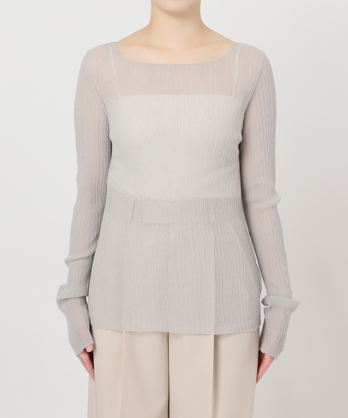 NOBLE  新品♡ シアーリブニット♡ NOBLE（ノーブル） ニット セーター 「WEB限定カラー」シアー