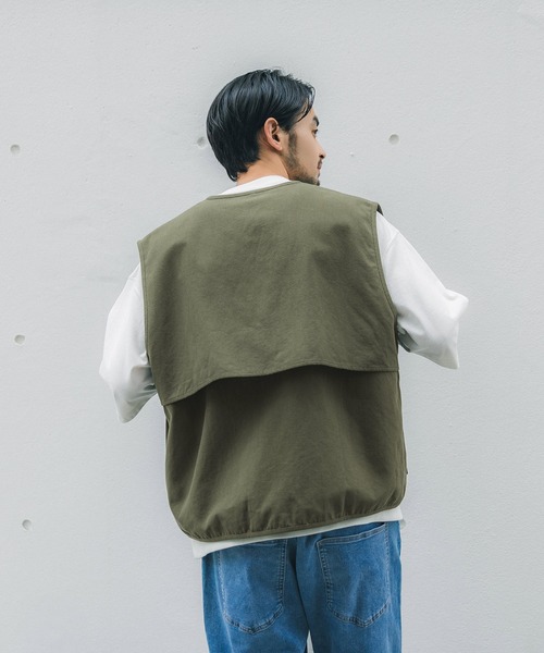 「coca（coca）」 ベスト M カーキ メンズ_画像6
