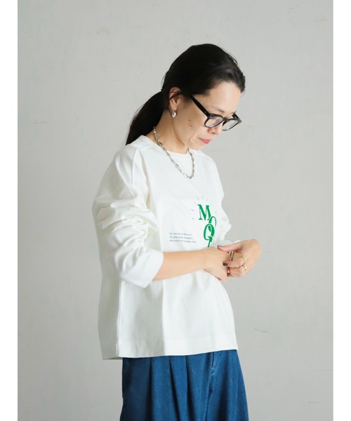 「FIL DE FER」 長袖カットソー FREE ネイビー レディース_画像3