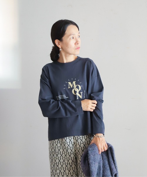 「FIL DE FER」 長袖カットソー FREE ネイビー レディース_画像9