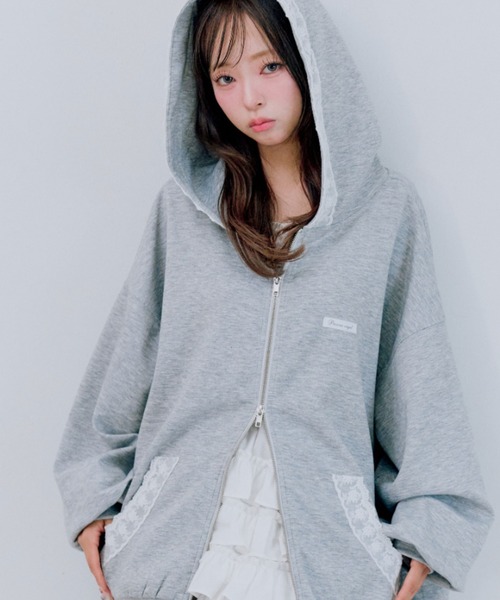 OLIVE des OLIVE（オリーブデオリーブ） パーカー タグ付きレース