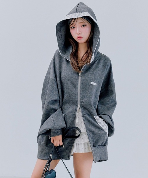 OLIVE des OLIVE（オリーブデオリーブ） パーカー タグ付きレース