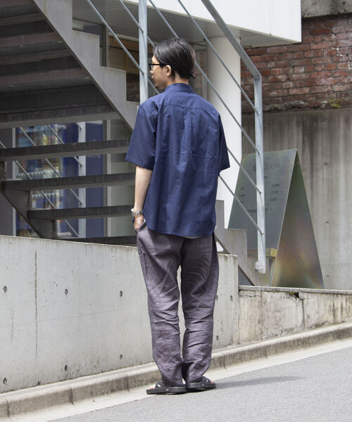 「GLOSTER」 半袖シャツ S キナリ メンズ_画像3