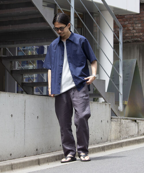 「GLOSTER」 半袖シャツ S キナリ メンズ_画像4