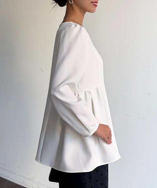 Chez toi（シェトワ） ブラウス シャツ 「セレモニー対応可」ペプラム