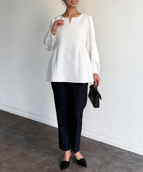 Chez toi（シェトワ） ブラウス シャツ 「セレモニー対応可」ペプラム