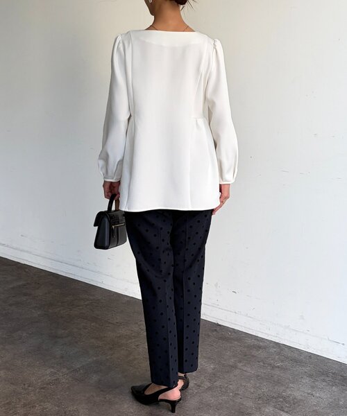 Chez toi（シェトワ） ブラウス シャツ 「セレモニー対応可」ペプラム