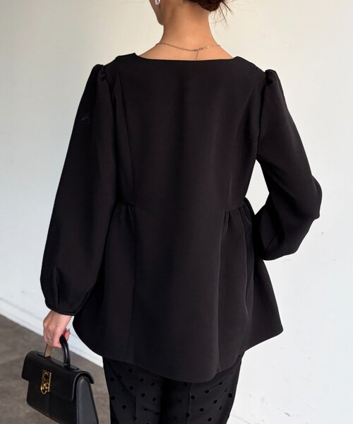 Chez toi（シェトワ） ブラウス シャツ 「セレモニー対応可」ペプラム