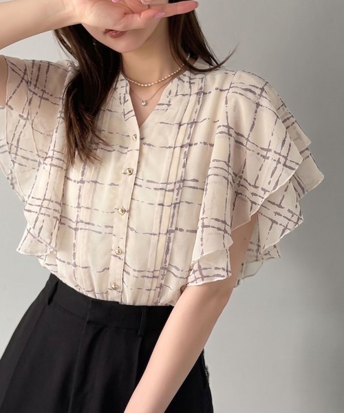 mily bilet ブラウス シャツ 夏 半袖 「mily bilet」大人のスパイスを 