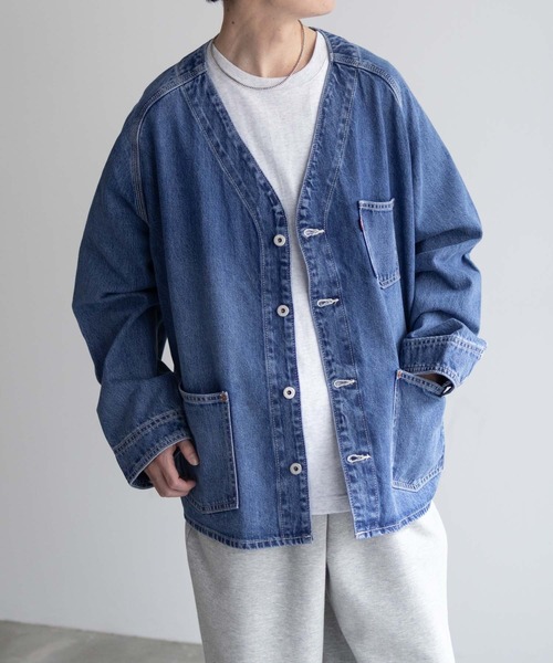 「Levi's」 デニムジャケット L ネイビー メンズ_画像6
