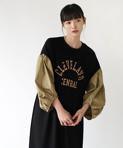 「e-zakkamania stores」 7分袖ワンピース M ブラック レディース_画像3