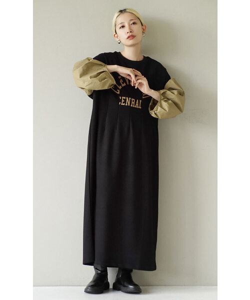 「e-zakkamania stores」 7分袖ワンピース M ブラック レディース_画像4