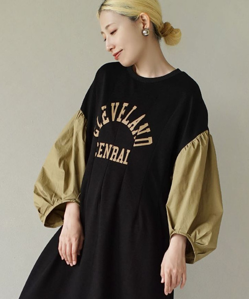 「e-zakkamania stores」 7分袖ワンピース M ブラック レディース_画像6