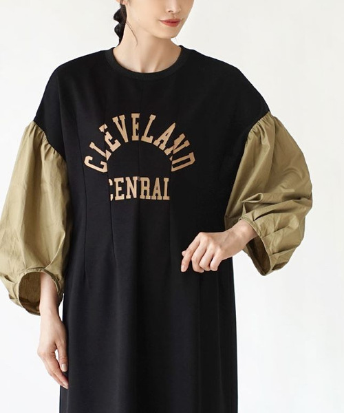 「e-zakkamania stores」 7分袖ワンピース M ブラック レディース_画像8