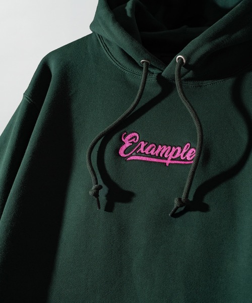 (*)様 新品　即完品　EXAMPLE パーカー M デニム スウェット エグザ EXAMPLE（エグザンプル） パーカー EXAMPLE EX LOGO ZIP HOODIE メンズ