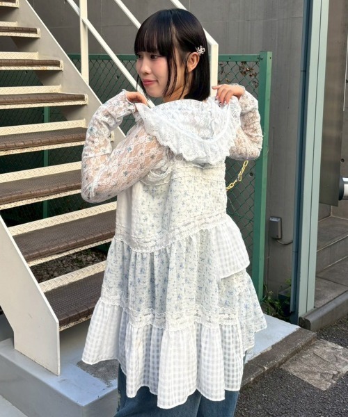 Candy Stripper（キャンディーストリッパー） tシャツ FLOWER CHECK
