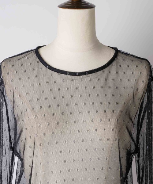 「J1U by LA BELLE ETUDE」 長袖カットソー FREE ホワイト レディース_画像4