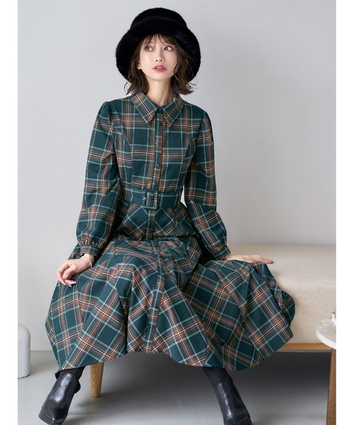 「emiriawiz」 シャツワンピース SMALL グリーン レディース_画像2