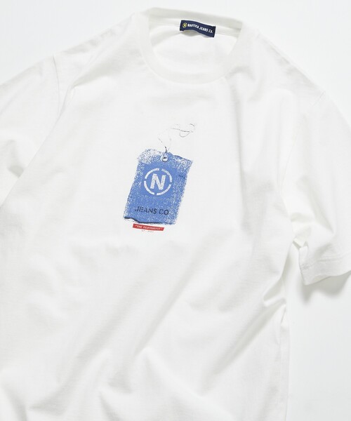 「NAUTICA JEANS」 半袖Tシャツ LARGE ライトグレー メンズ_画像8