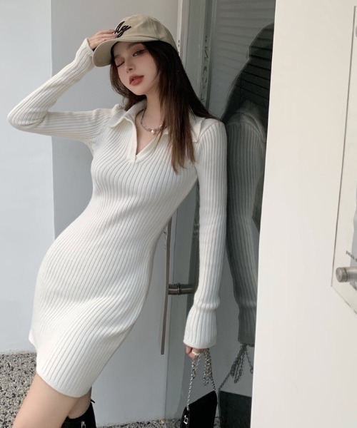 LACーVERT ワンピース リブニットミニワンピース : ZOZOTOWN Yahoo!店