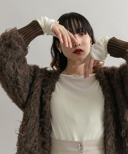 「KBF」 長袖カットソー ONE ブラウン レディース_画像5