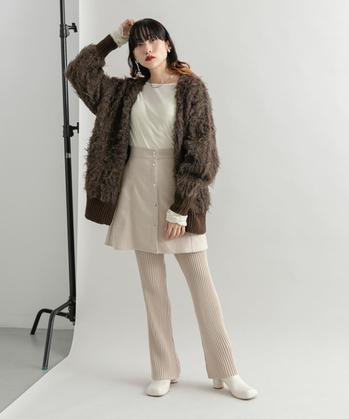 「KBF」 長袖カットソー ONE ブラウン レディース_画像9