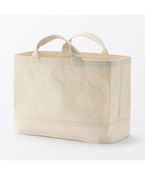 綿帆布 無印良品　持ち手付帆布　長方形バスケット　ソフトボックス　スリム　深 持ち手付ソフトボックス 無印良品 | スリム小 その他
