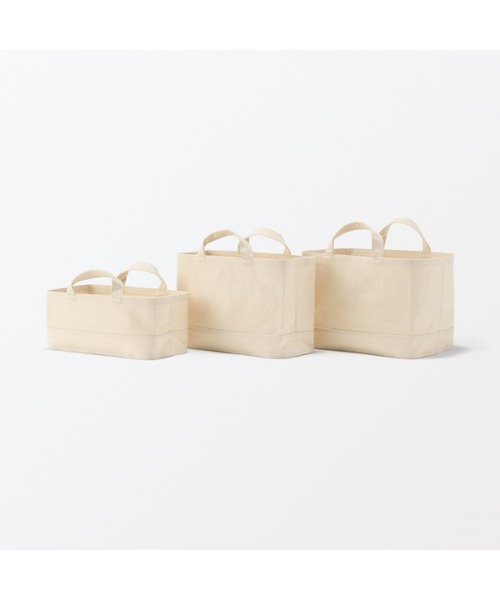 無印良品（MUJI） 収納 綿帆布 持ち手付ソフトボックス スリム大 約幅