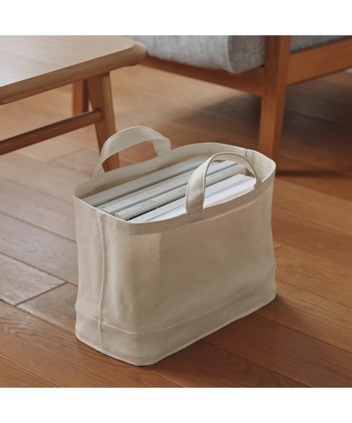 無印良品（MUJI） 収納 綿帆布 持ち手付ソフトボックス スリム大 約幅