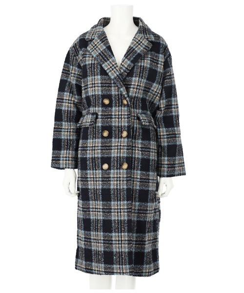 「CHILLE」 チェスターコート FREE ライトブルー レディース_画像5