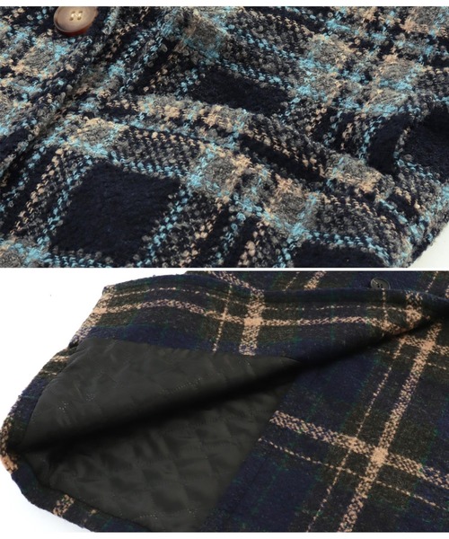 「CHILLE」 チェスターコート FREE ライトブルー レディース_画像6