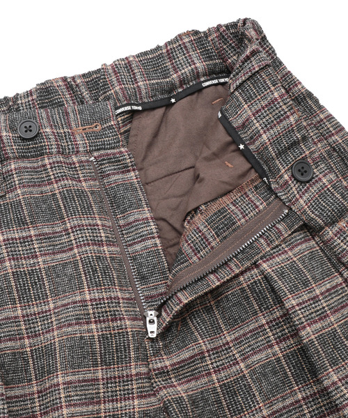 CONVERSE TOKYO スラックス パンツ CHECKED WIDE SLACKS レディース