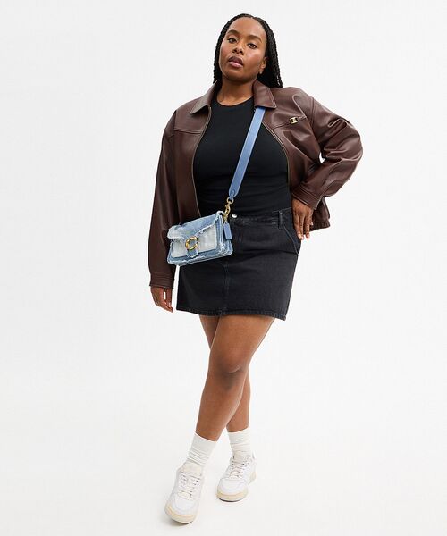 【COACH】デニム×パッチワーク バケツ型ショルダーバッグ COACH（コーチ） ショルダーバッグ バッグ タビー ショルダー バッグ