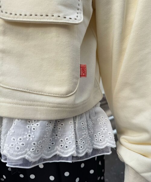 CIAOPANIC（チャオパニック） tシャツ ハートボタン配色ステッチ