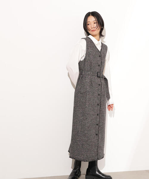 「N.（N. Natural Beauty Basic）」 ノースリーブワンピース MEDIUM ブラック レディースの画像