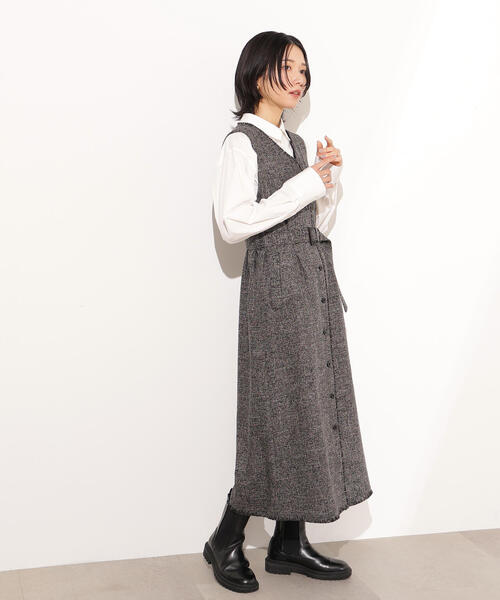 「N.（N. Natural Beauty Basic）」 ノースリーブワンピース MEDIUM ブラック レディースの画像