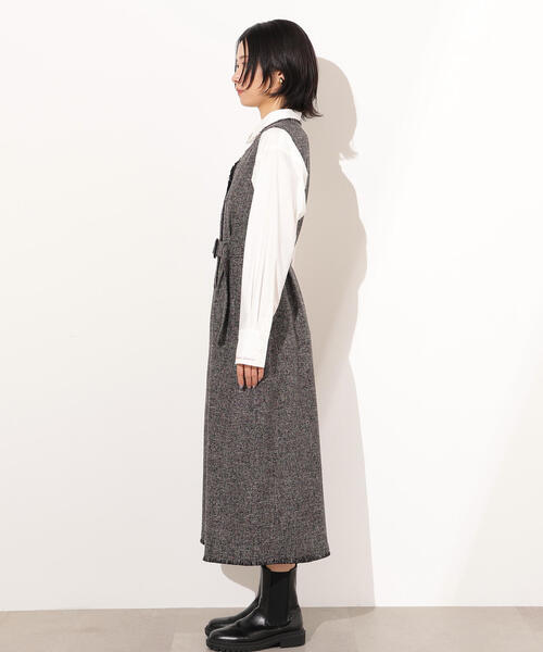 「N.（N. Natural Beauty Basic）」 ノースリーブワンピース MEDIUM ブラック レディースの画像