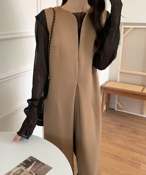 「ABITOKYO」 オールインワン S ブラック レディース_画像3