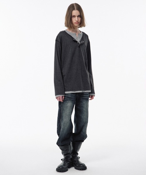Camphor wood tシャツ 2PIECE PACK HENELY-NECK L/S TEE / 2ピース